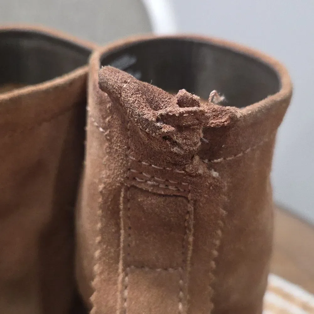 WHITE MOUNTAIN SUEDE LEATHER BERNATA ANKLE BOOTS CHESTNUT SZ 8